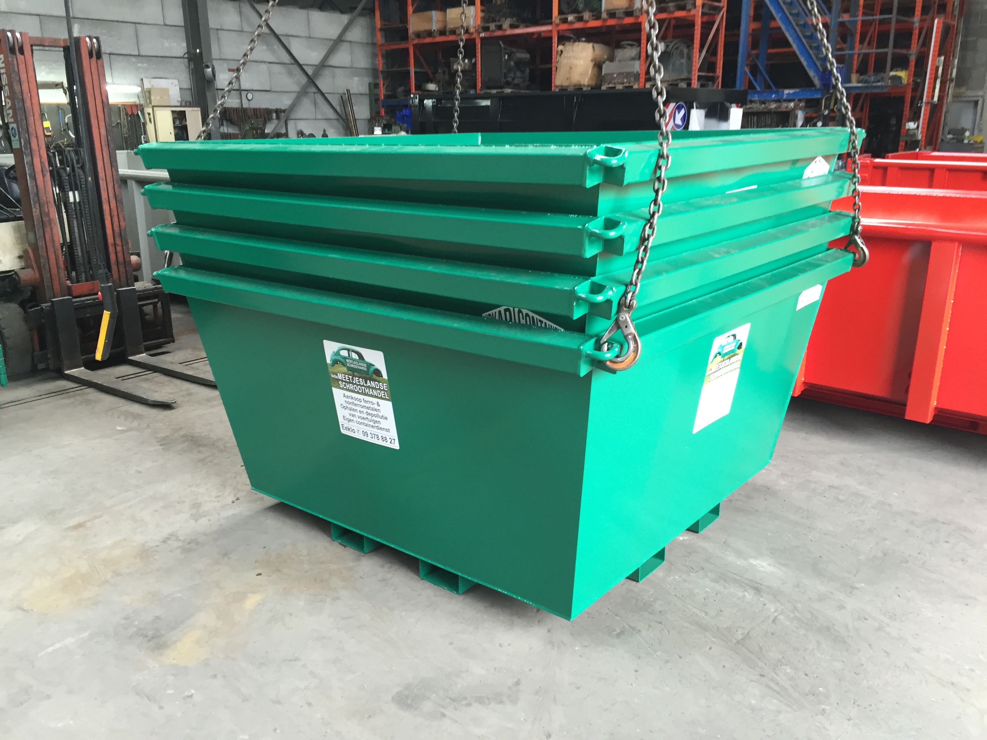 4m³ Stapelbare Containerbakjes / RAL 7016 